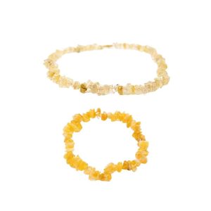 Ensemble de bracelet et collier en citrine - Lot