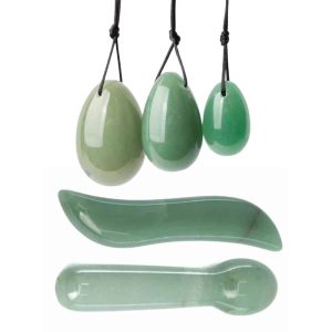 Ensemble Yoni en Aventurine Verte de Luxe pour l'Amour de Soi - Pack