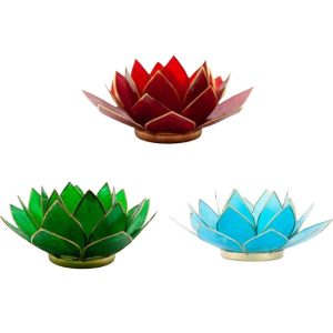 Lotus Bougies d'Ambiance aux Couleurs Joyeuses Set - Ensemble