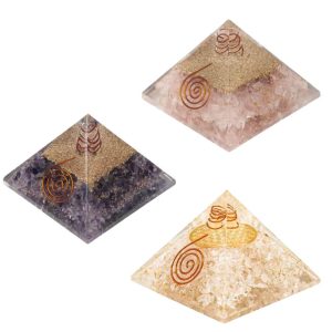 Set de Pyramide Orgonite Triangle d'Or (70mm)