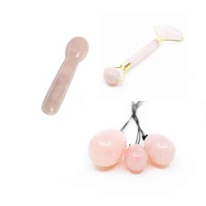 Ensemble de Yoni en Quartz Rose pour l'Amour de Soi - Ensemble