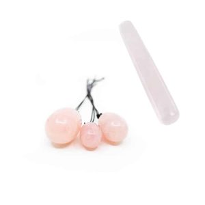 Ensemble de Massage Yoni en Quartz Rose