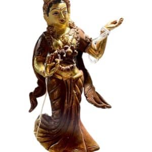 Statue de Tara Dansante en Bronze Couleur Or Poids 0,91 kg