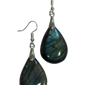 Ensemble de Boucles d'Oreilles en Labradorite Unique de Haute Qualité de Madagascar