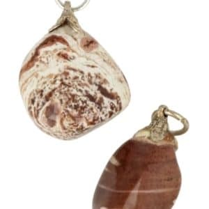 Pendentif en pierre précieuse de jaspe cacao