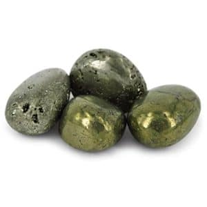 Pyrite Pierres précieuses 100 grammes Poli à la main du Pérou Trois pièces