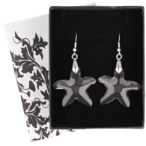 Boucles d'oreilles en forme d'étoile en cristal Feng Shui avec pendentifs assortis pour l'équilibre