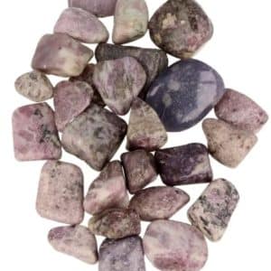 Lepidolite Pierres Roulées 250 Grammes Environ 25-35 Pièces