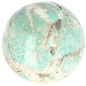 Boule de pierre précieuse Amazonite Variations de couleur uniques Fait main