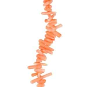 Brins de perles de corail orange imitation 40 cm 20 grammes