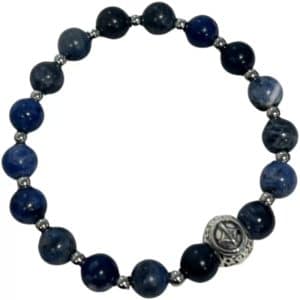 Bracelet Élastique Sodalite Signe Astrologique Sagittaire 16 cm Perles 8 mm