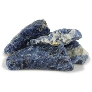 Morceaux bruts de sodalite 250 grammes du Brésil forme et couleur uniques