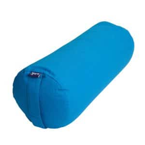 Traversin de Yoga Turquoise Rond en Coton - Uni - 59 x 21,5 cm